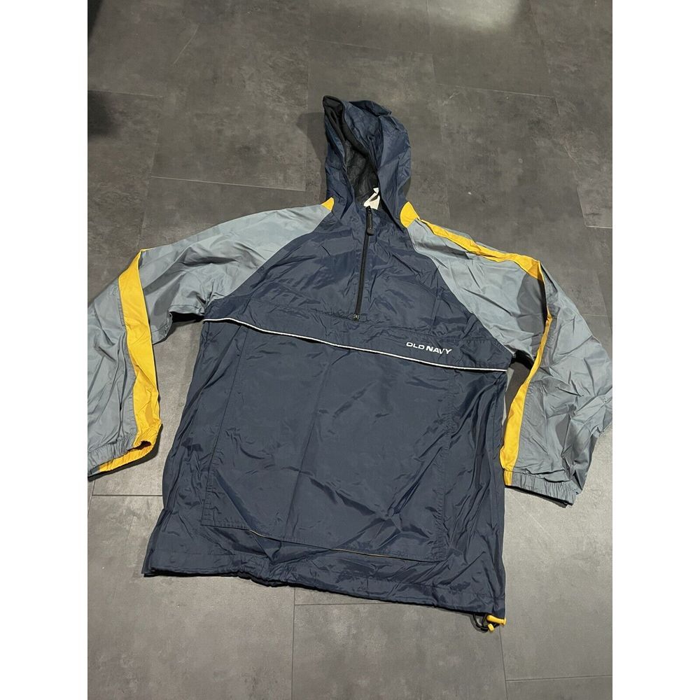 Light Jacket Hoodie Old Navy Size 16 Boys Gray Navy Blue&yellowWind Breaker B-Q
